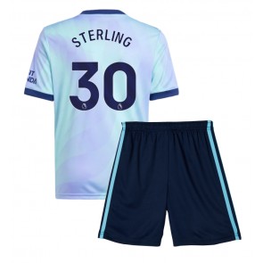 Billiga Arsenal Raheem Sterling #30 Tredjeställ Barn 2024-25 Kortärmad (+ Korta byxor)